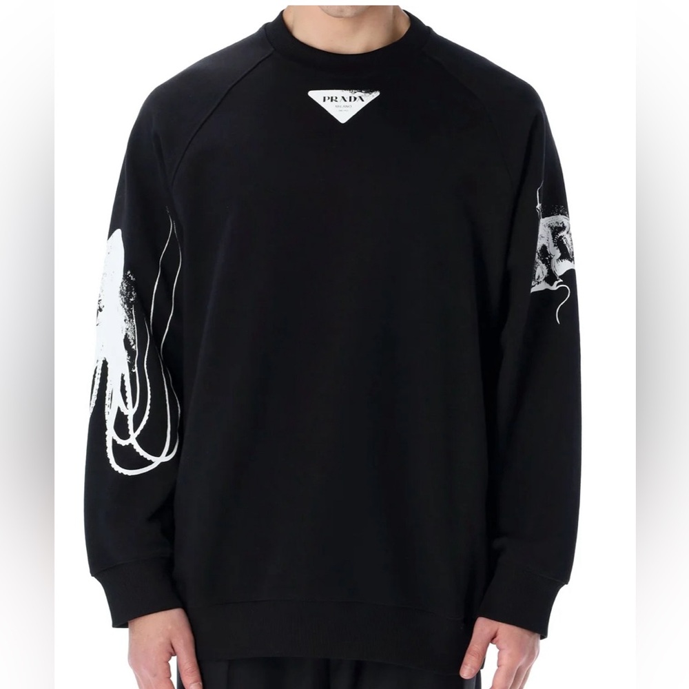 PRADA sealife-print sweatshirt size M